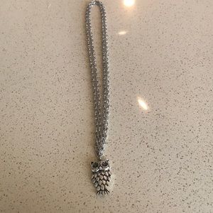 Long owl necklace